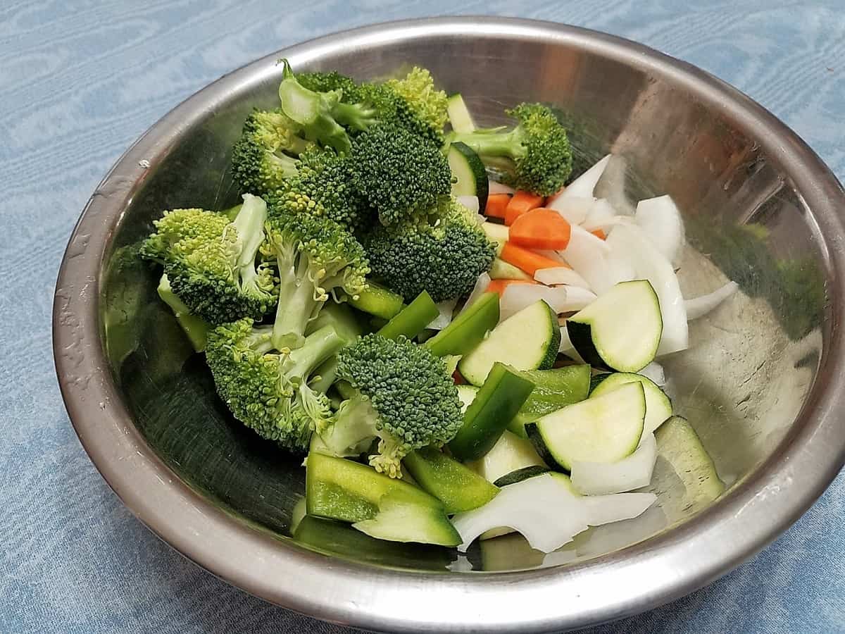 Fresh Vegetables in place of the Frozen Stir-Fry
