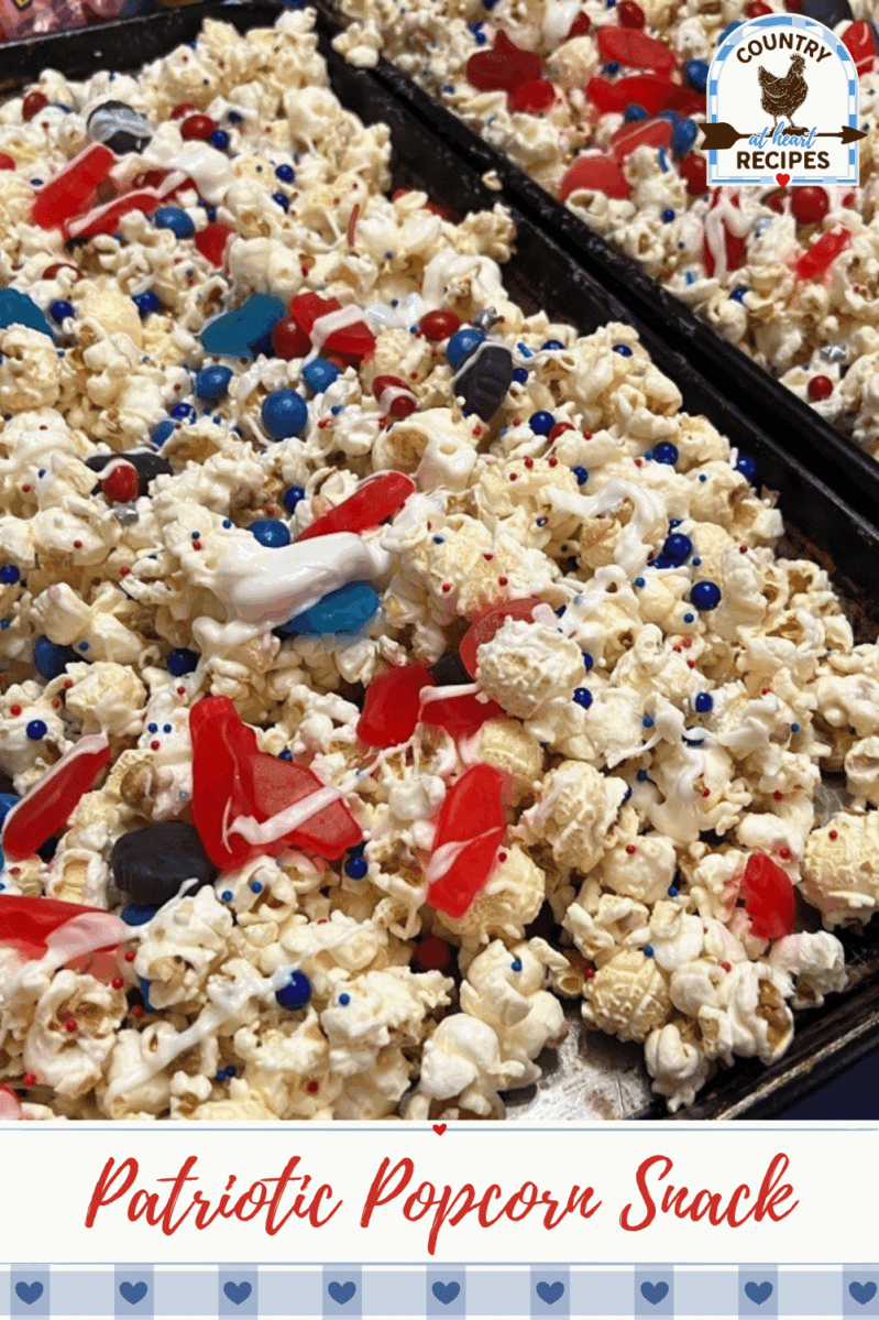 Pinterest Pin - Patriotic Popcorn Snack
