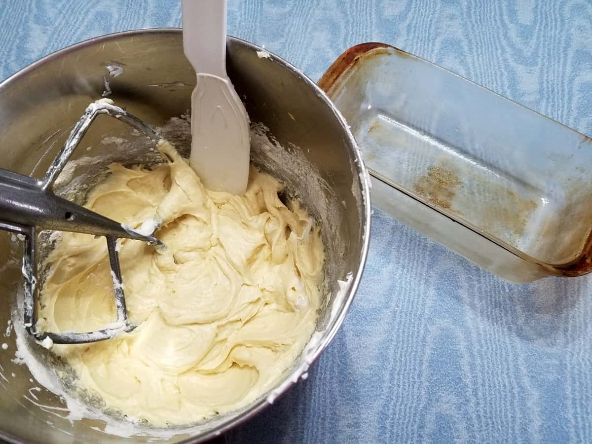 Spoon Cake Batter into Prepared Loaf Pan