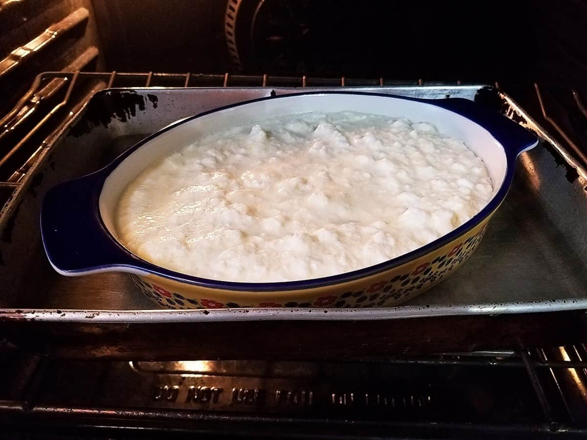 Setting Cake Pan inside of another Pan as a Water Bath