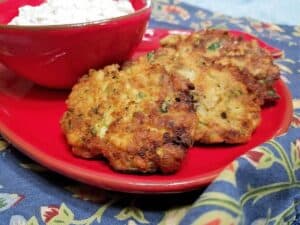Recipe for Zucchini Fritters with Ranch Dip