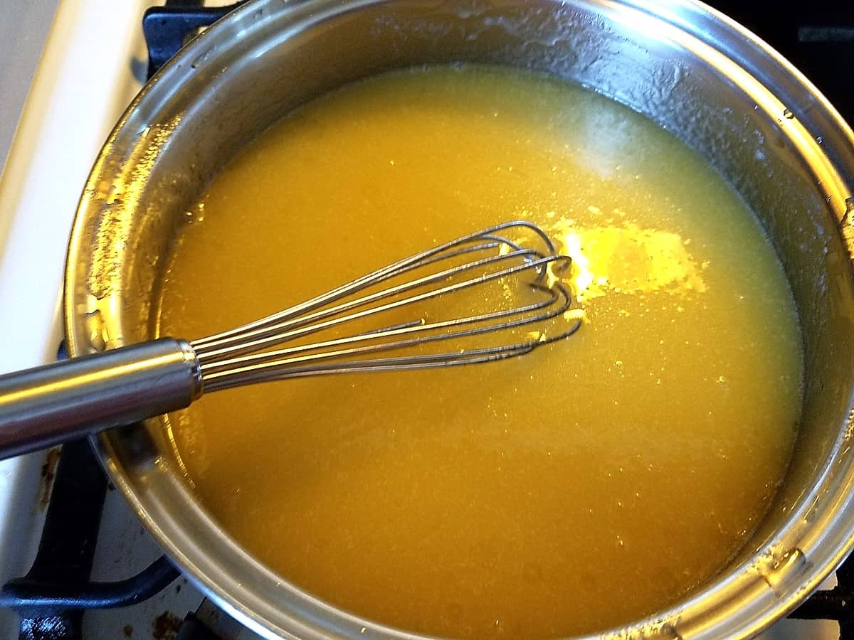 Melting Butter and Agave Syrup