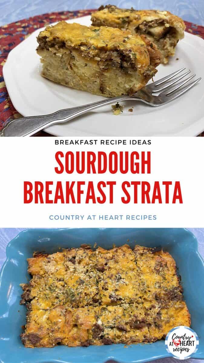 Pinterest Pin - Sourdough Breakfast Strata