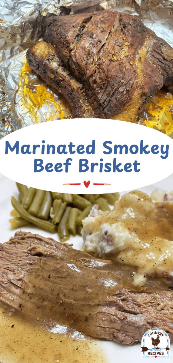 Pinterest Long Pin - Marinated Smokey Beef Brisket