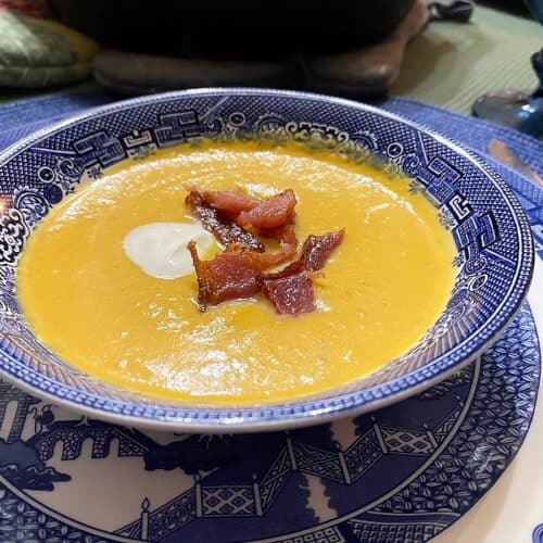 Recipe for Butternut Squash Bisque with Bacon