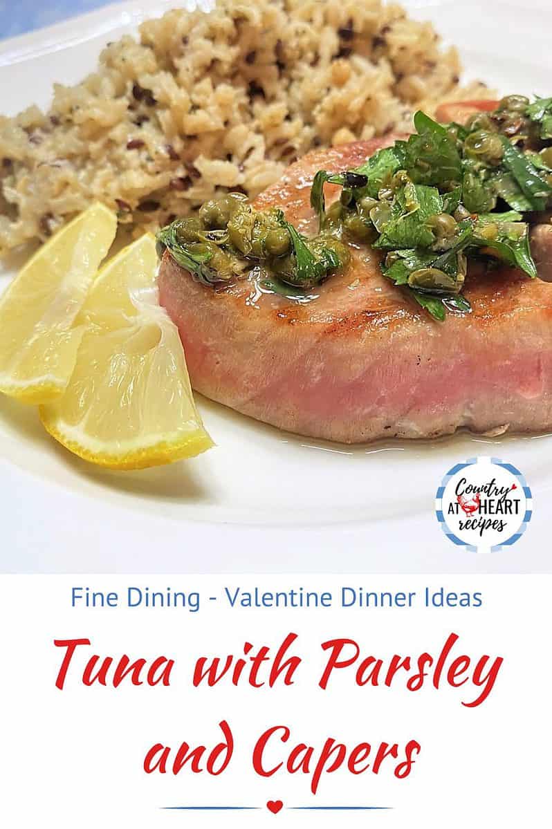Pinterest Pin - Tuna with Parsley and Capers