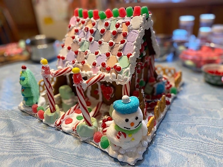 One Side of Finished Gingerbread House