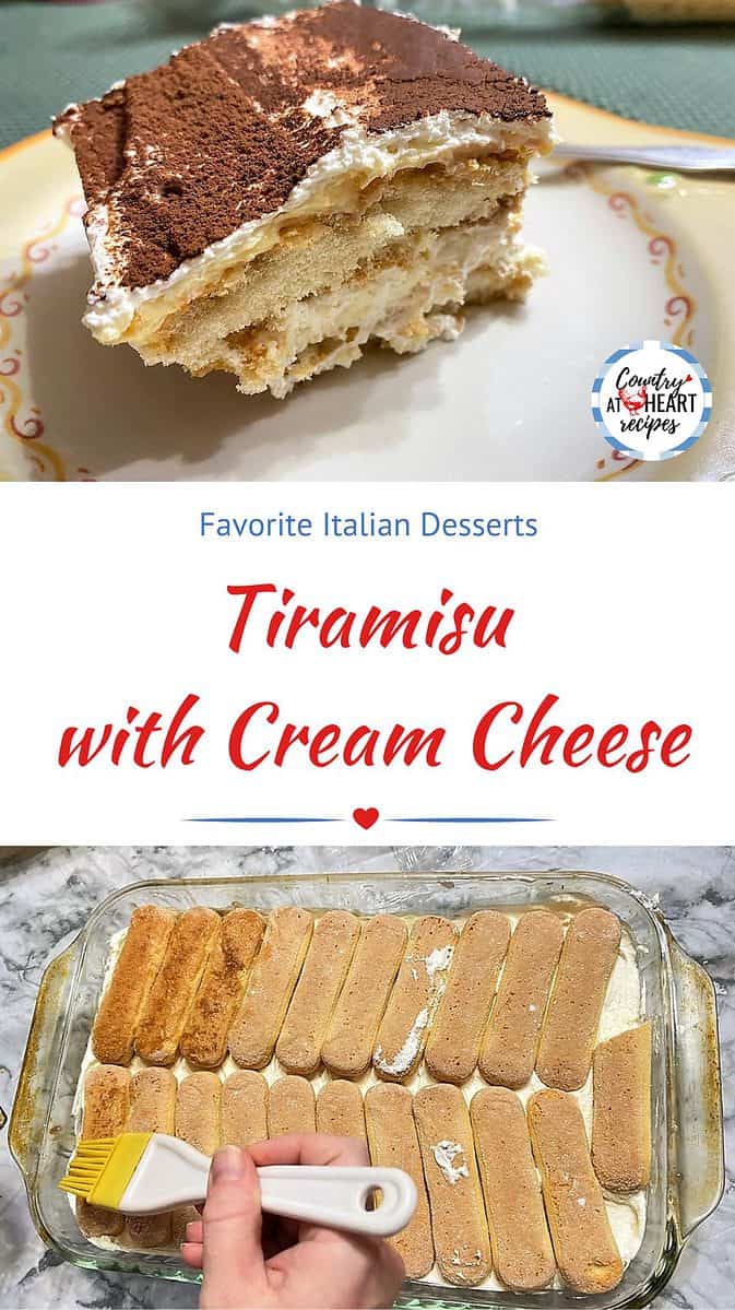 Pinterest Pin - Tiramisu with Cream Cheese