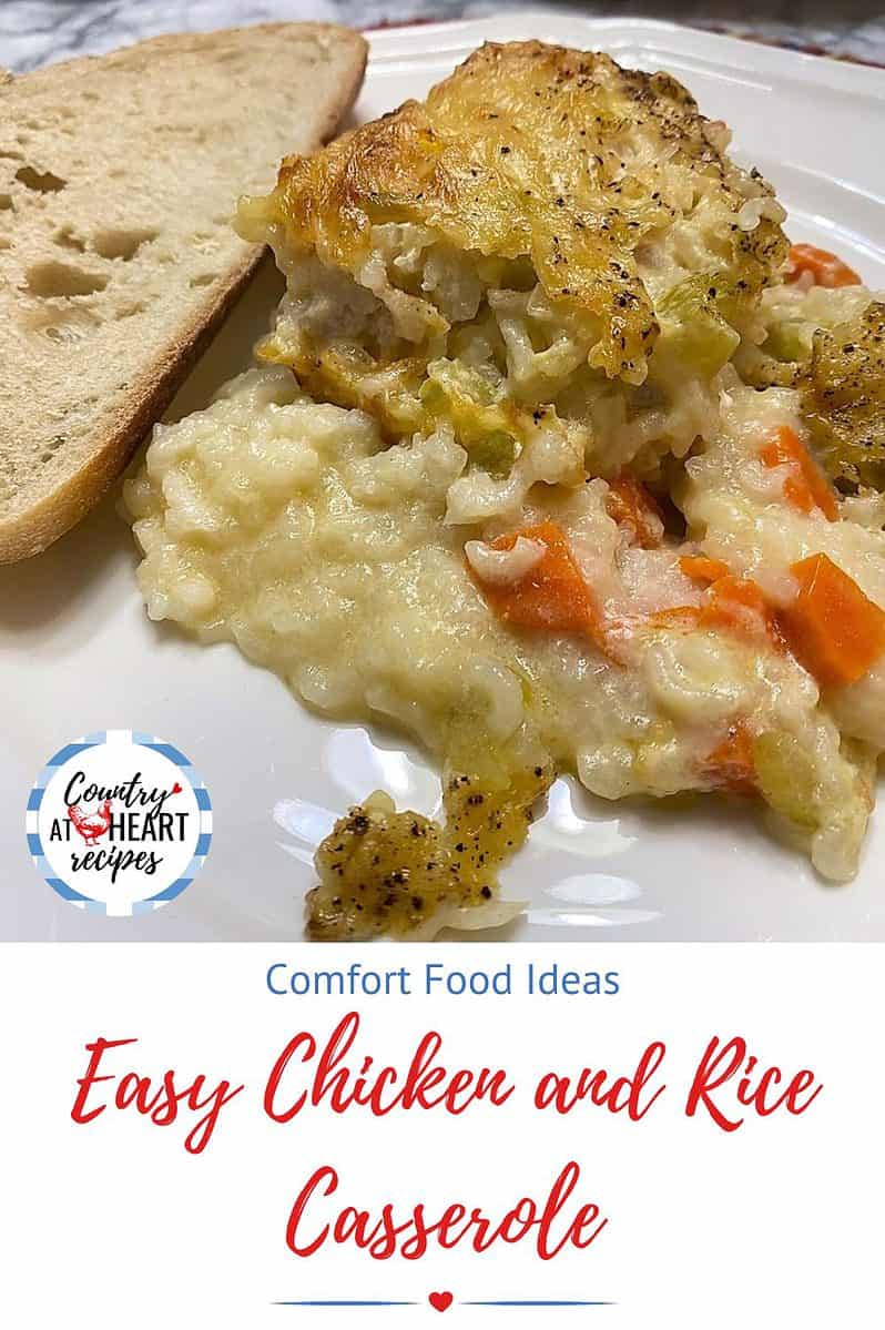 Pinterest Pin - Easy Chicken and Rice Casserole