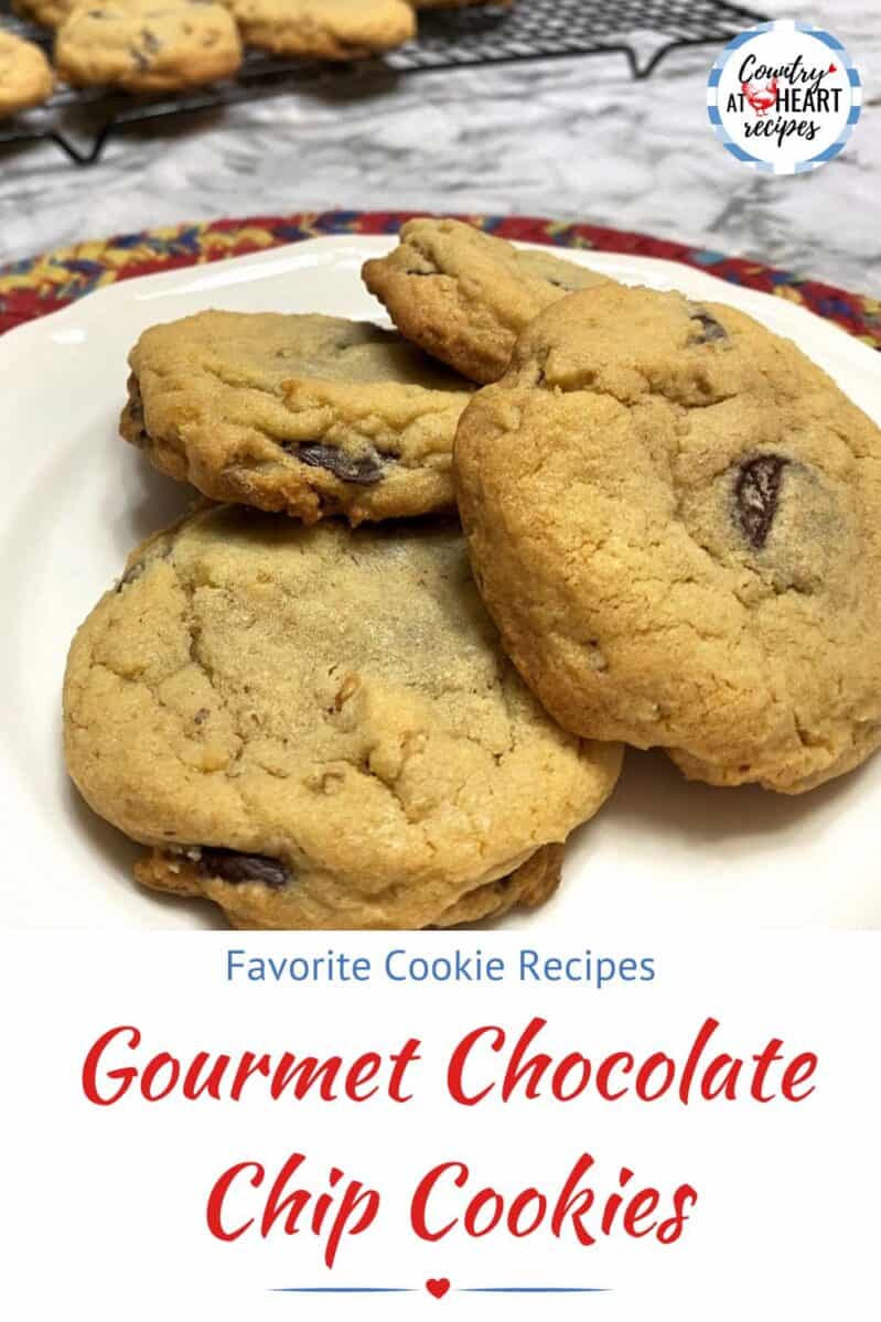 Pinterest Pin - Gourmet Chocolate Chip Cookies
