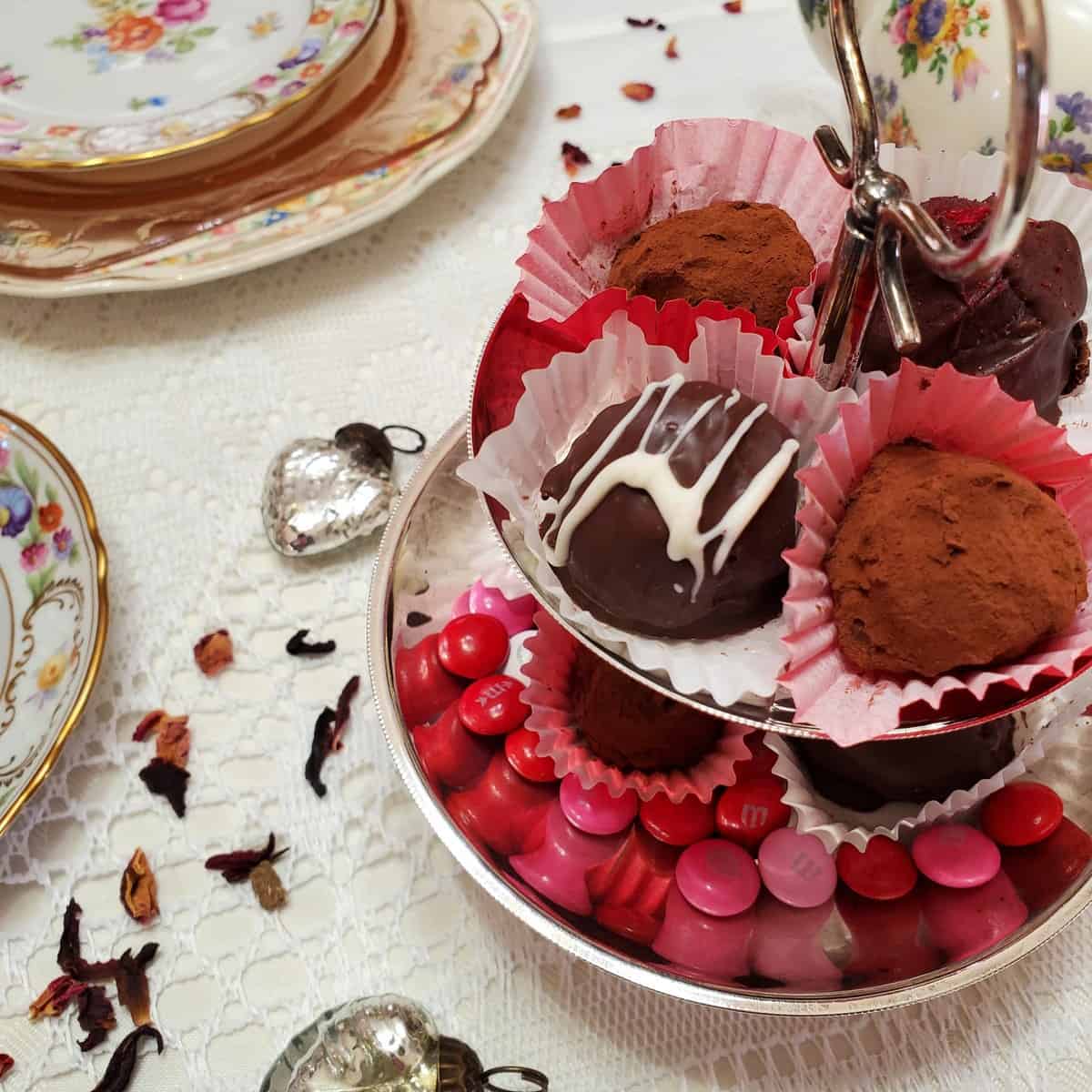 Serve Chocolate Truffles at a Valentine Tea Party