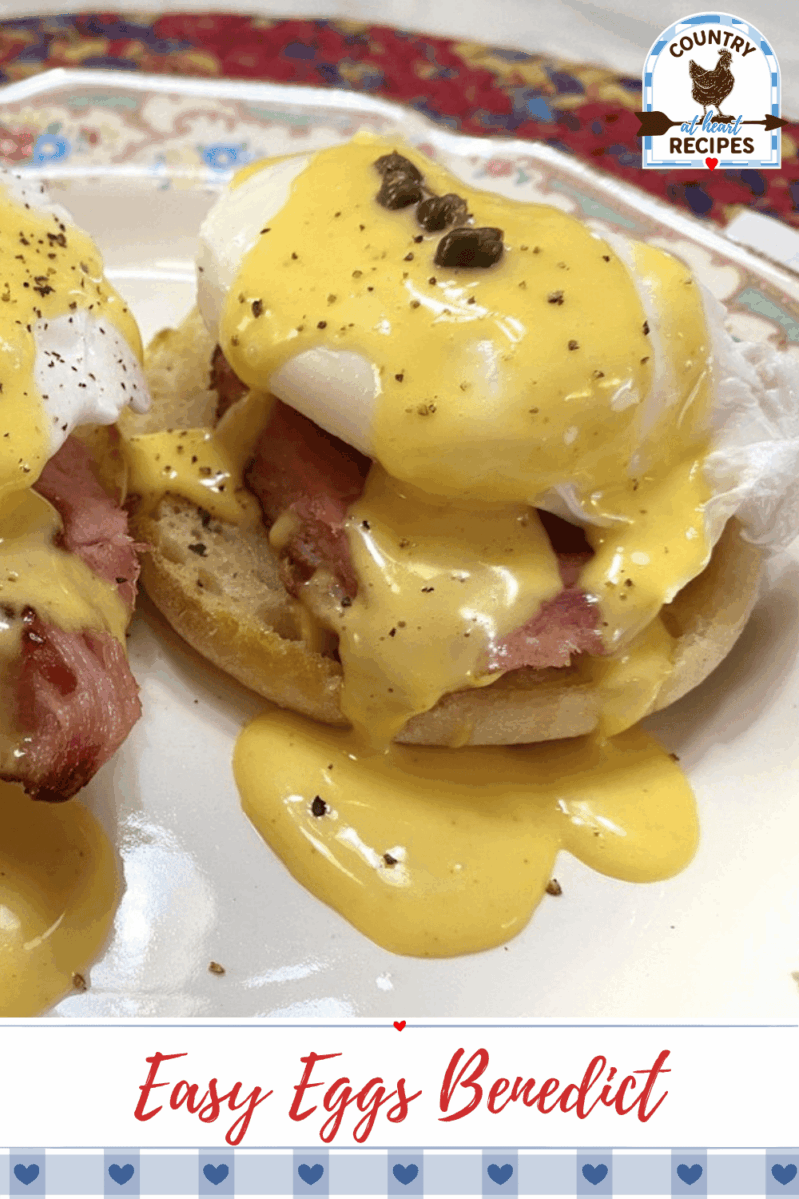 Pinterest Pin - Easy Eggs Benedict