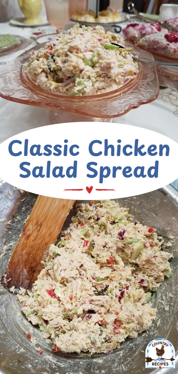 Pinterest Tall Pin - Classic Chicken Salad Spread