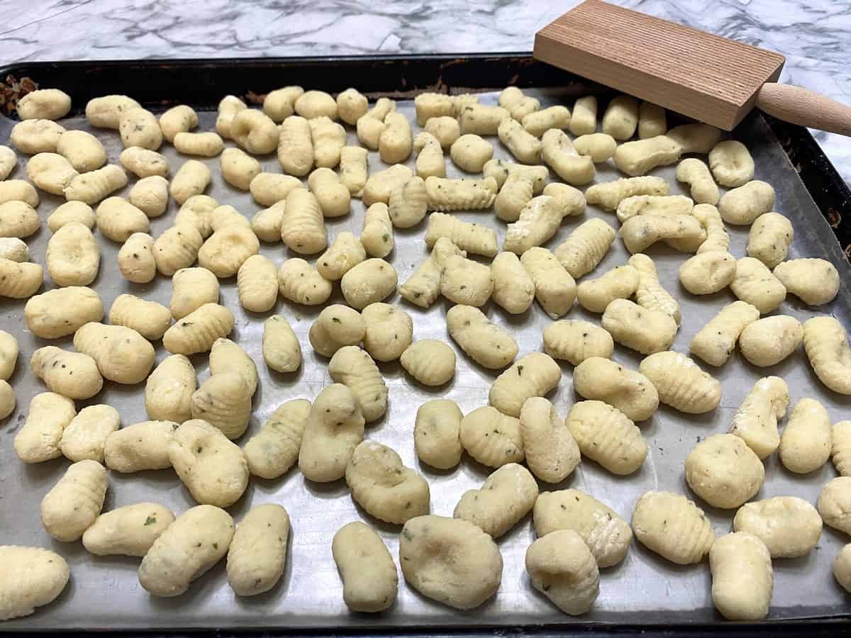 Finished Gnocchi Ready for Cooking or Freezing