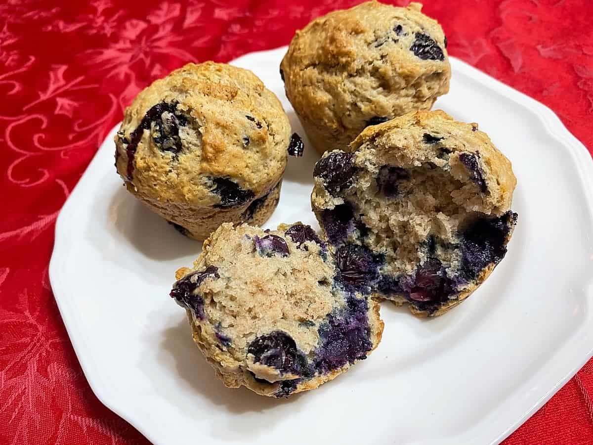 Serve Blueberry Muffins on a Simple Tray for Brunch