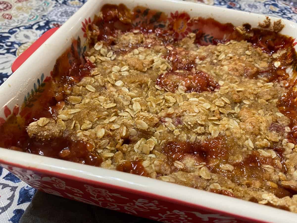 Browned and Bubbly Baked Crumble