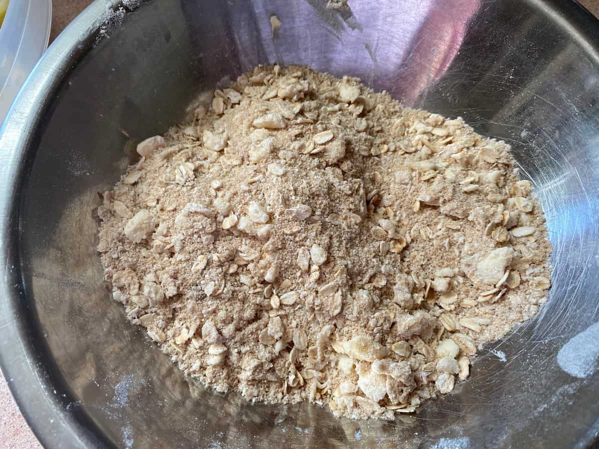 Mix the Old-Fashioned Oats and Sugar with the Flour Ingredients