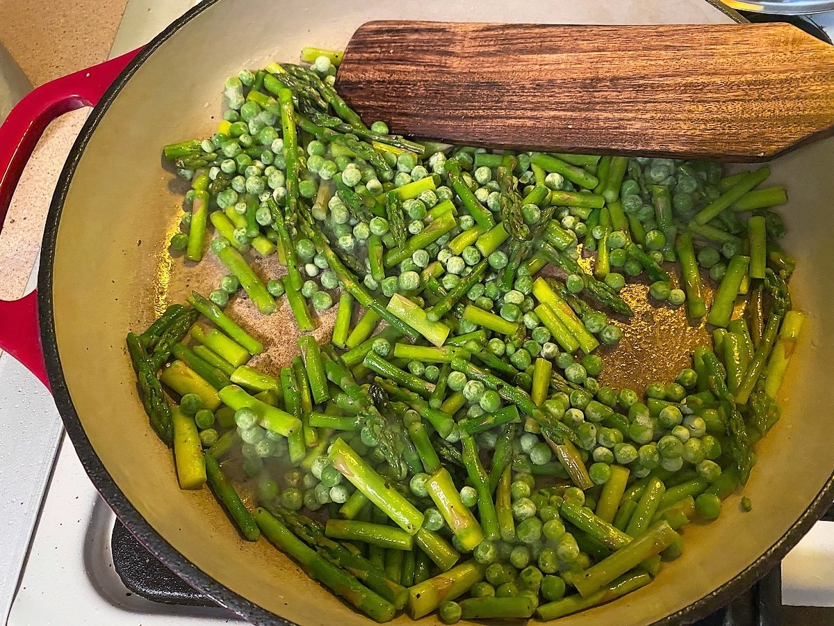 Sauteing the Vegetables