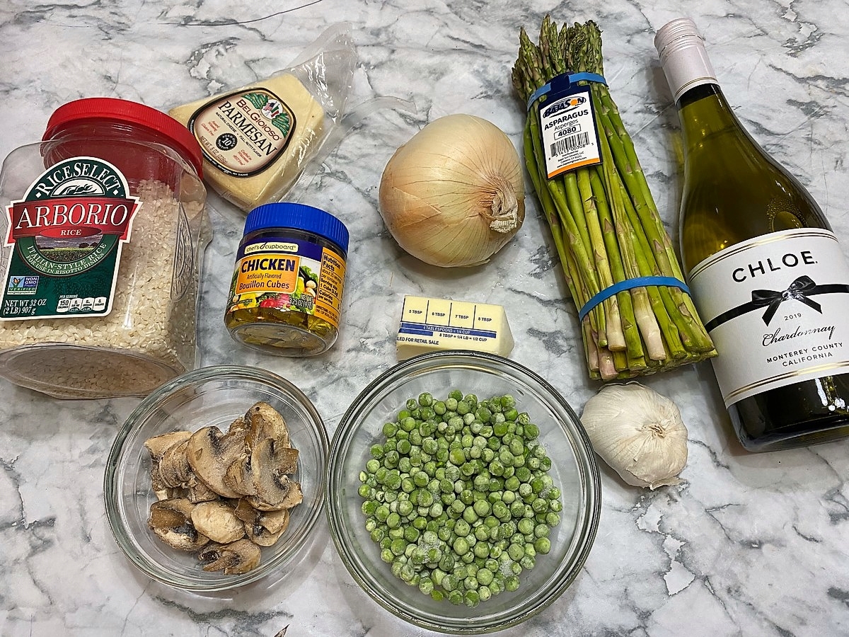 Ingredients for Asparagus and Mushroom Risotto