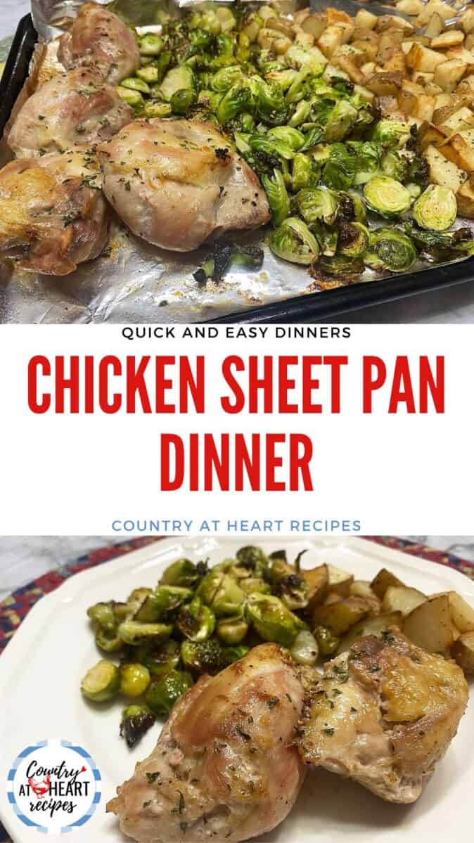 Pinterest Pin - Chicken Sheet Pan Dinner