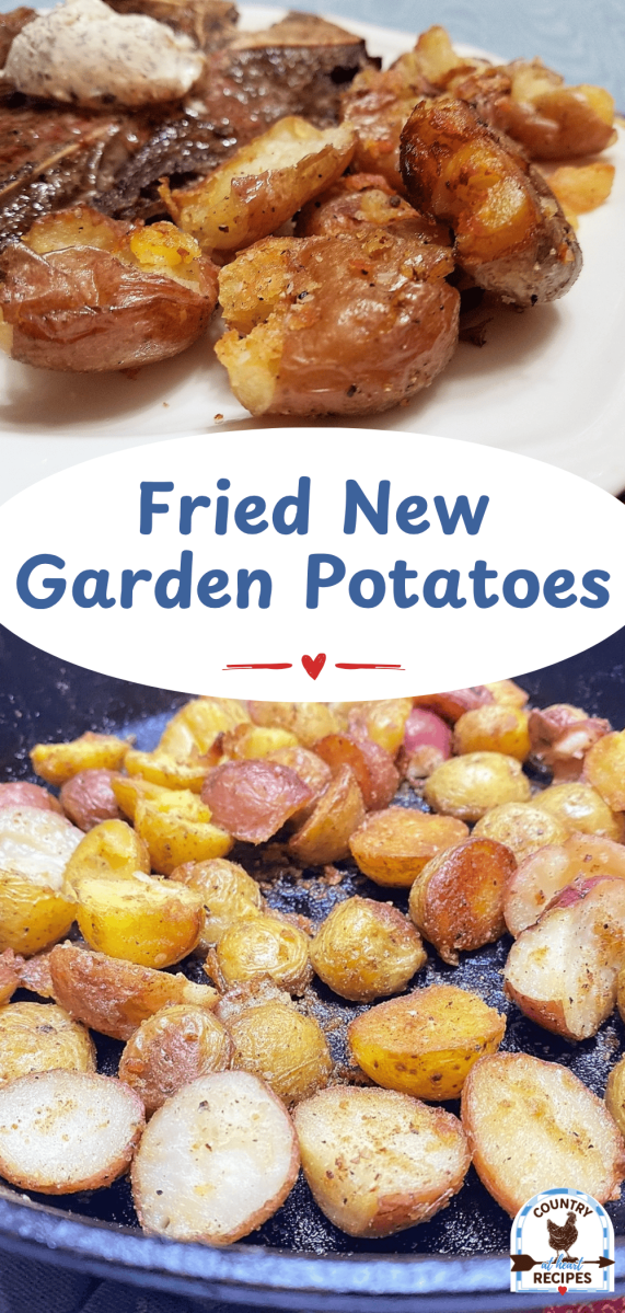 Pinterest Long Pin - Fried New Garden Potatoes