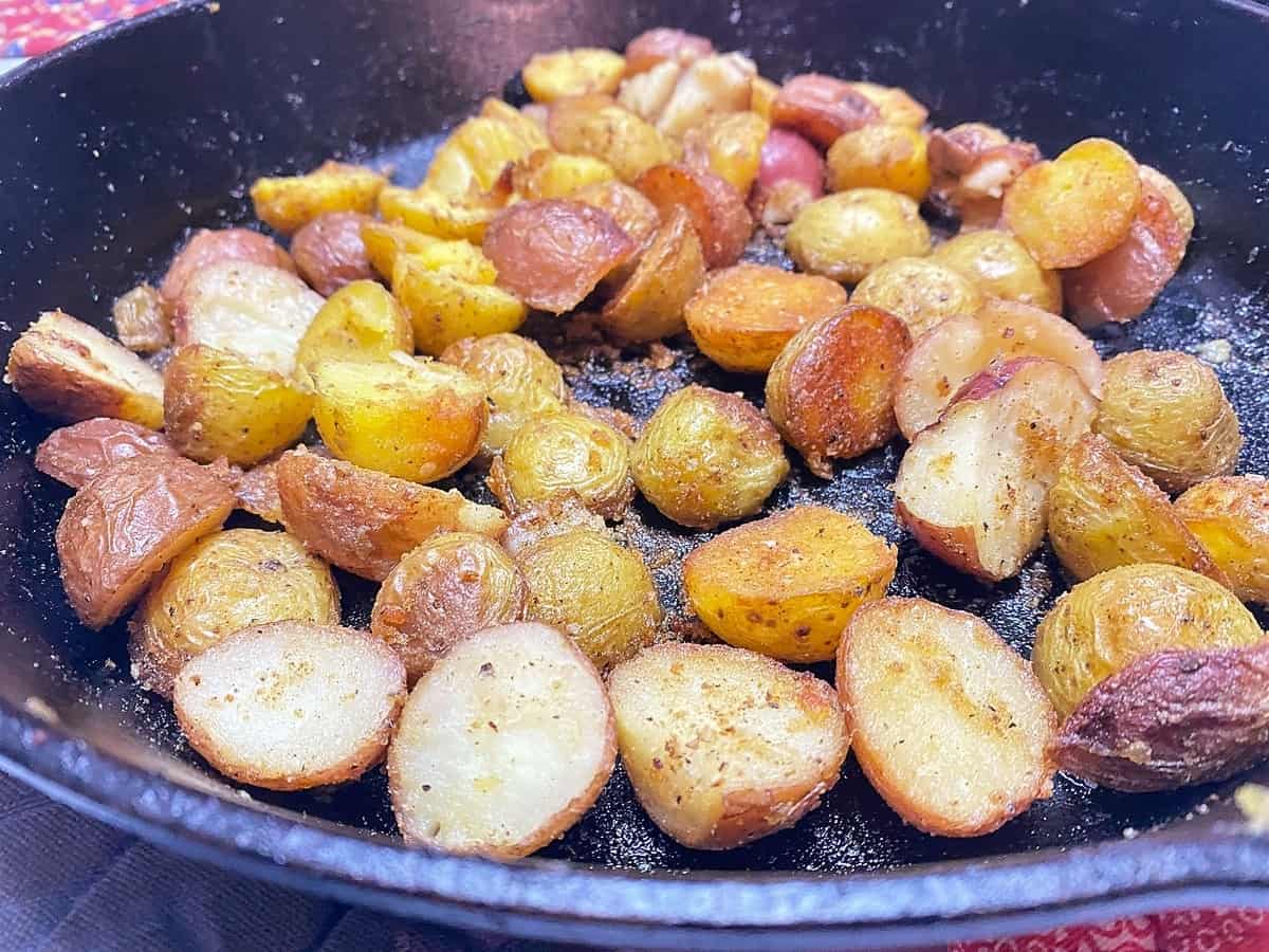 Season Fried Potatoes with Salt and Black Pepper