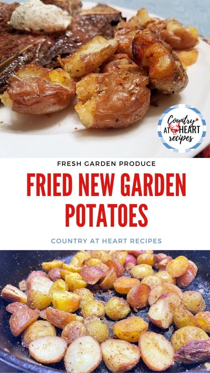 Pinterest Pin - Fried New Garden Potatoes