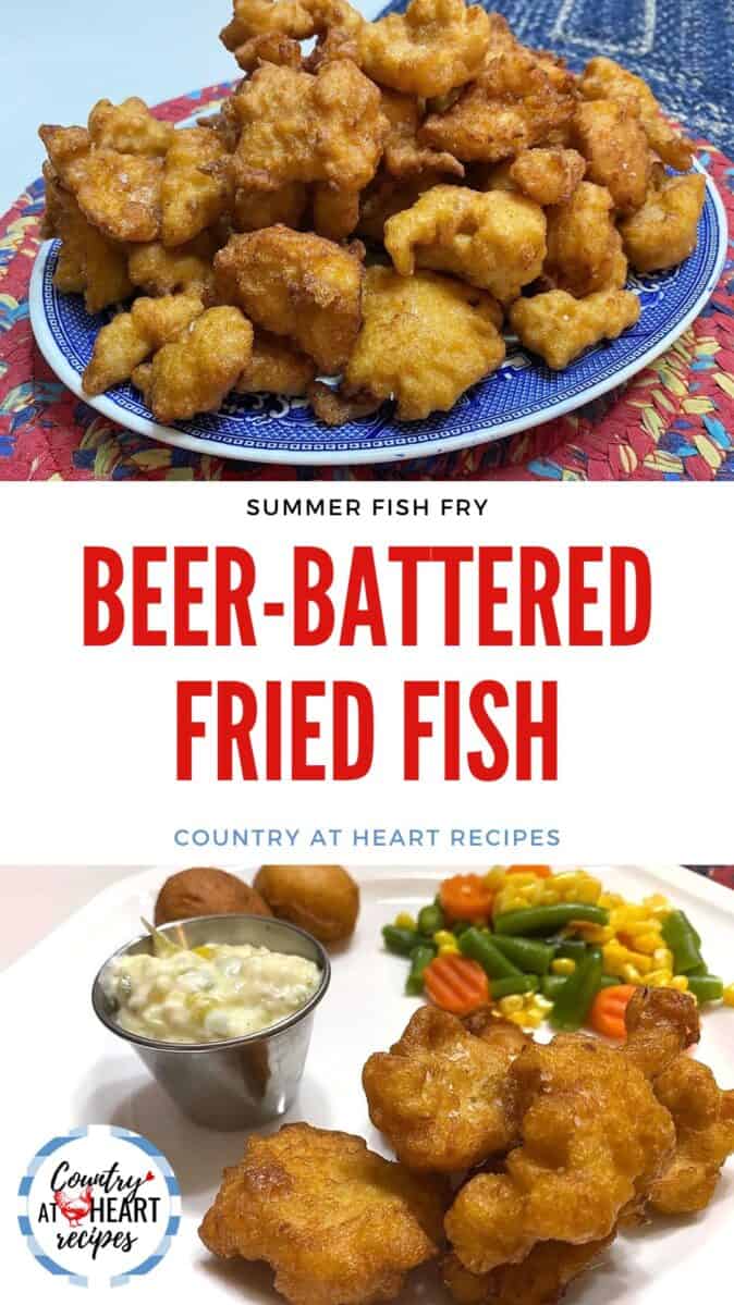 Pinterest Pin - Beer-Battered Fried Fish