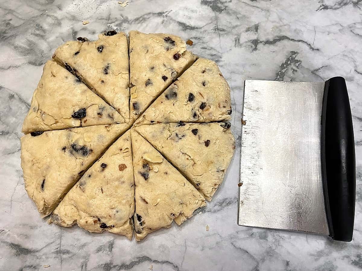 Slice the Dough into Eight Equal Pieces