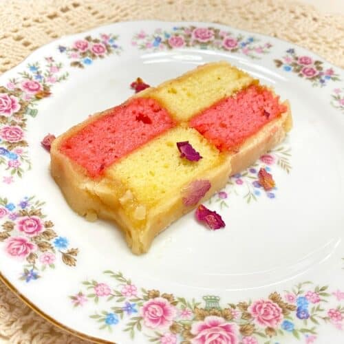 Recipe for Battenburg Cake with Homemade Marzipan