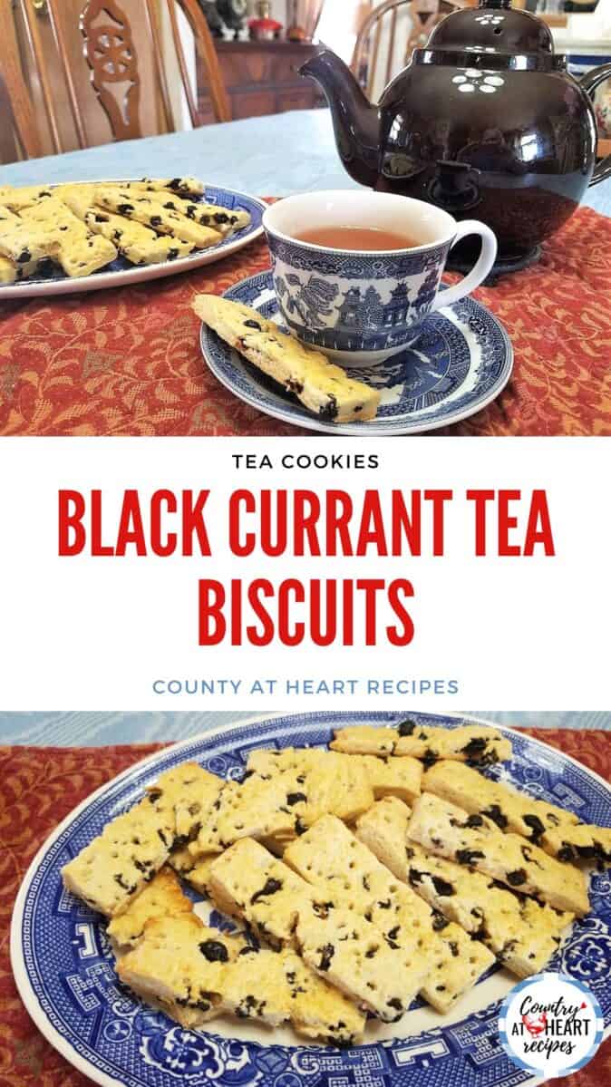 Pinterest Pin - Black Currant Tea Biscuits