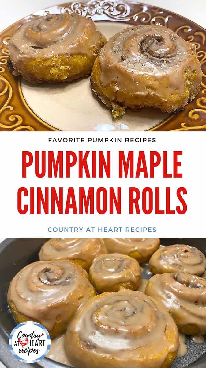 Pinterest Pin - Pumpkin Maple Cinnamon Rolls