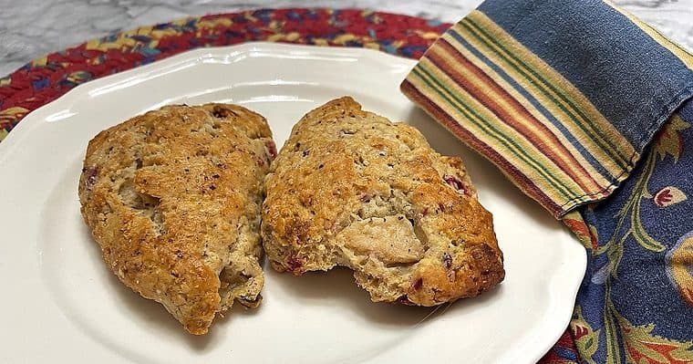 Cranberry Pear Scones with Walnuts