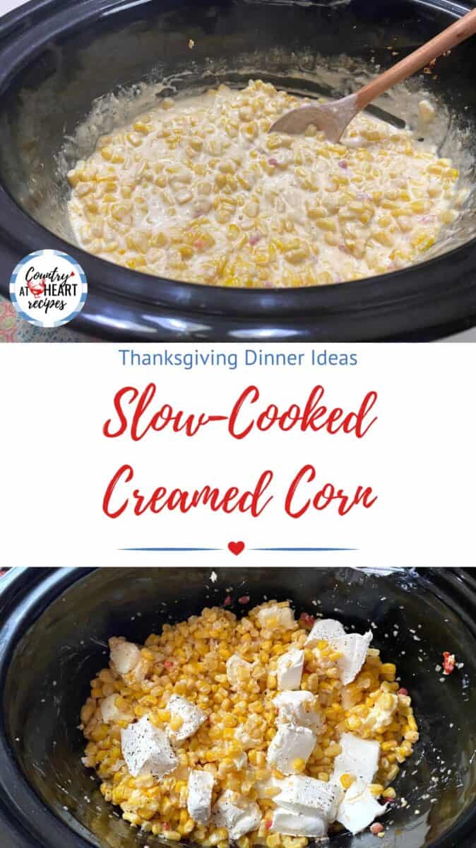 Pinterest Pin - Slow-Cooked Creamed Corn