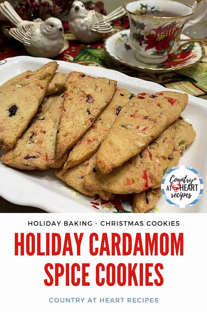 Pinterest Pin - Holiday Cardamom Spice Cookies