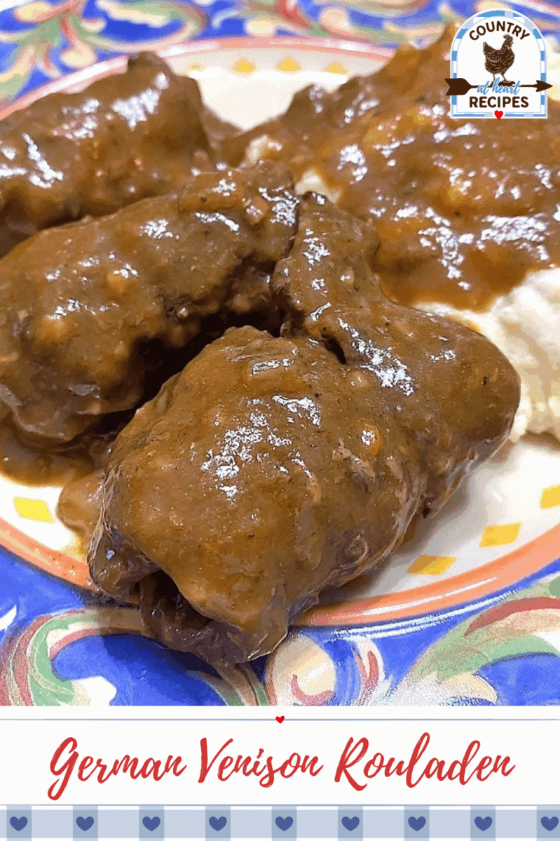 Pinterest Pin - German Venison Rouladen