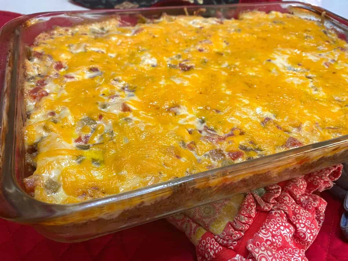 Allow Baked Casserole to Cool 7 Minutes Before Serving