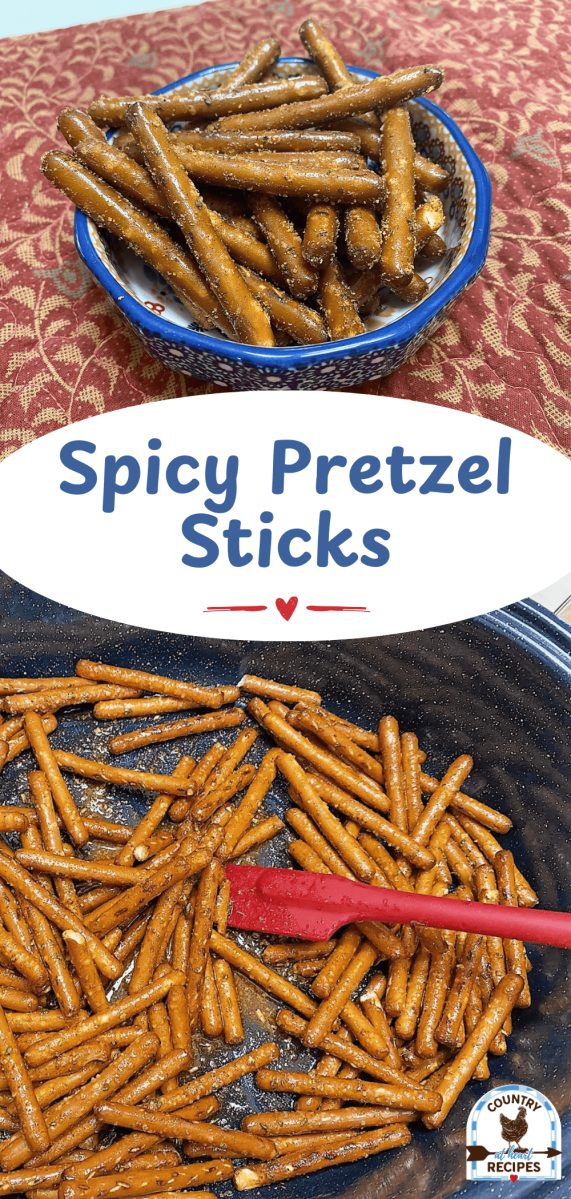 Pinterest Long Pin - Spicy Pretzel Sticks