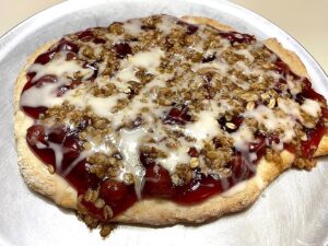 Featured Image - Recipe for Cherry Streusel Dessert Pizza