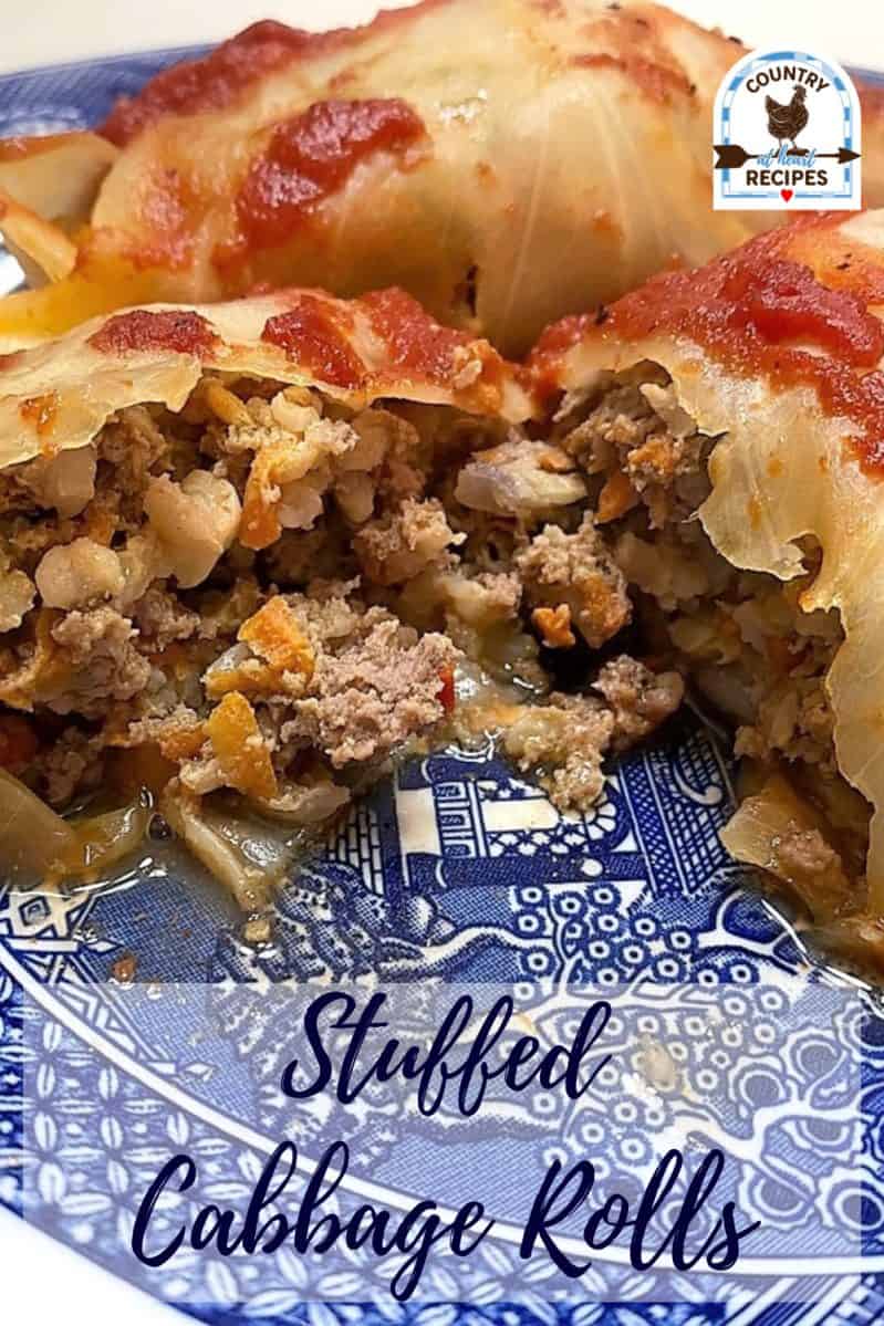 Pinterest Pin - Stuffed Cabbage Rolls