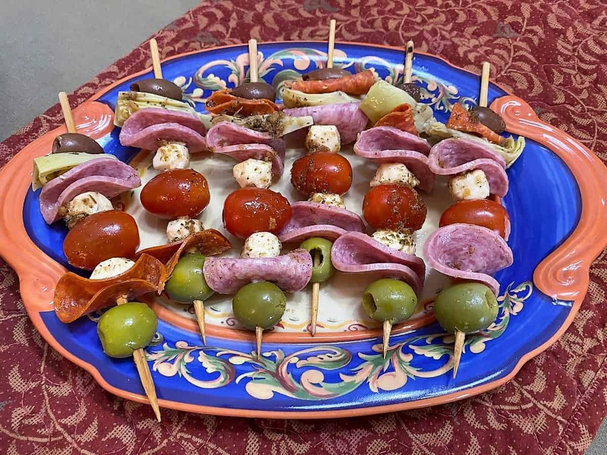 Serve Skewers on a Pretty Serving Tray