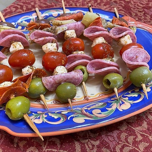 Featured Image - Recipe for Antipasto Skewers with Italian Dressing