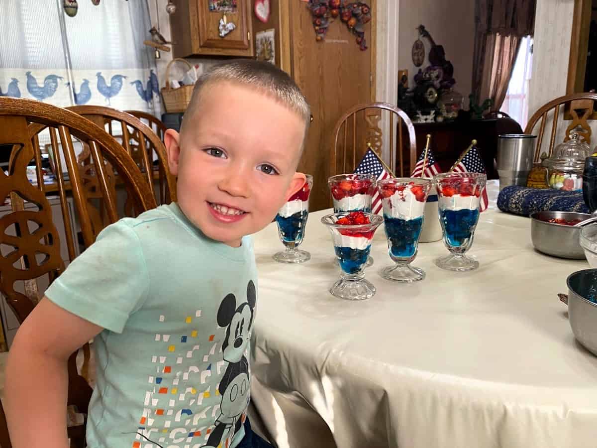 Our Grandson Helped Make this Dessert with Me