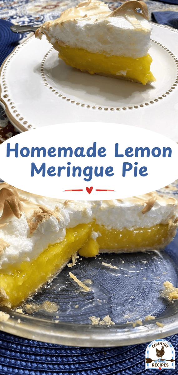 Pinterest Long Pin - Homemade Lemon Meringue Pie