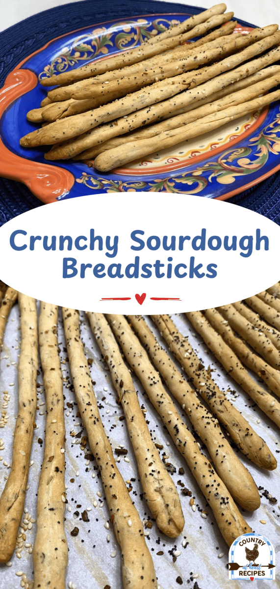Pinterest Long Pin - Crunch Sourdough Breadsticks
