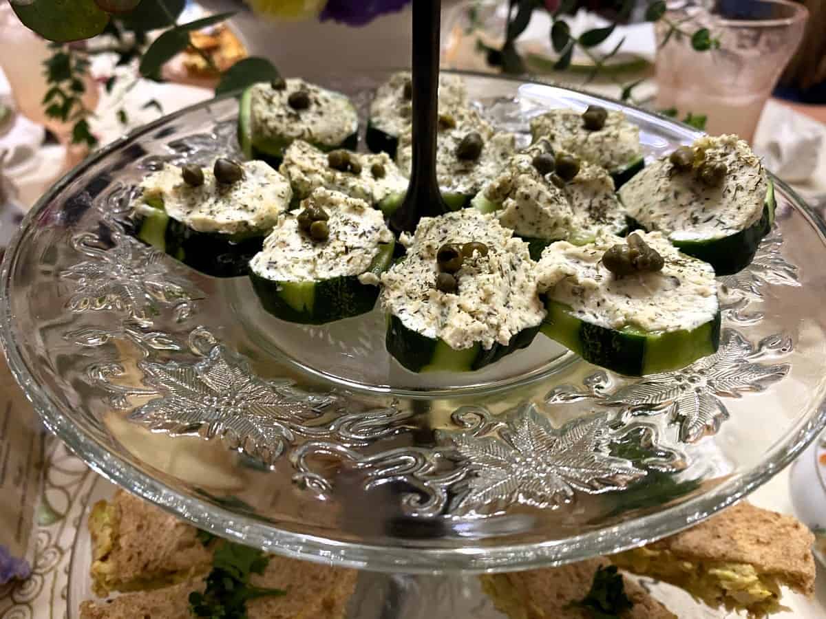 Cucumber Sandwiches and Canapes