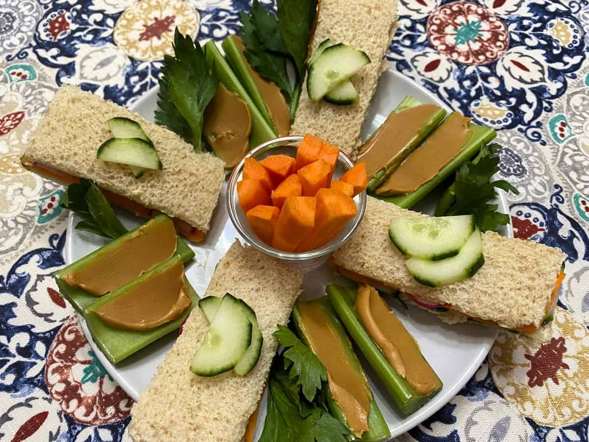 Garnish Cucumber Sandwiches with Sliced Cucumbers or Herbs 