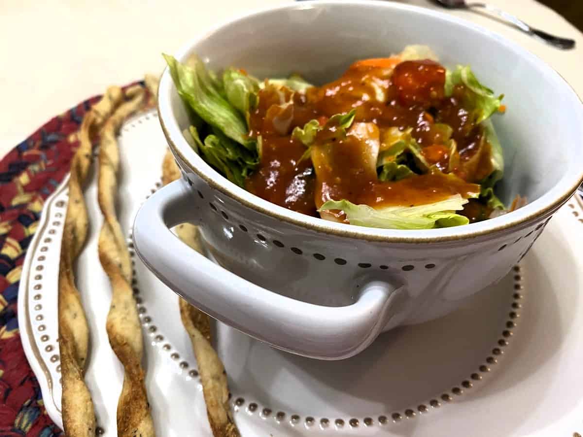 Serve French Dressing on Your Favorite Green Salad with Crunchy Breadsticks