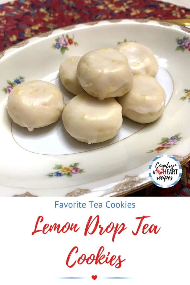 Pinterest Pin - Lemon Drop Tea Cookies