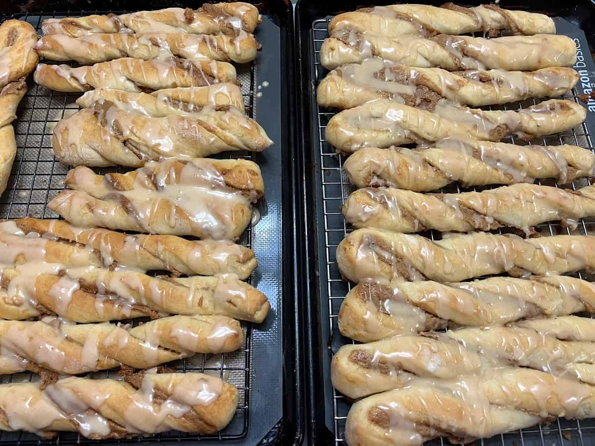 Allow Icing to Set on Bread Twists before Serving - Makes 20-24